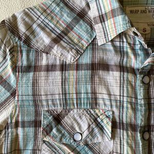 lightweight plaid western-style shirt